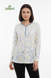 WASCHEPUR WOMENS PRINTED FULL SLEEVE T SHIRT